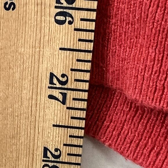 J Crew Sweater Men Large Red Cotton Cashmere Blend V Neck Knit Long Sleeve JCREW - Picture 6 of 11